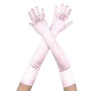 1 Pair Sofisticados Rhinestones Guantes De Vestuario Guantes De Vestuario Fiesta para Bodas Bolas Y Evento Especial Bridal Sin Dedo