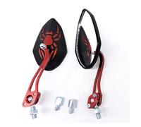 1 Pair Universal Motorcycle Rearview Mirror Spider Mirrors Reflector Bicycle Motorbike Accessories For Honda For Yamaha,Espejo Moto Lateral(Rosso)