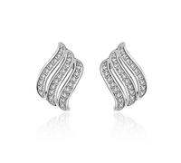 1 Pair Women's Girls 'Earrings Ohrhänger Earrings Silver with Zirconia Fly Stars Glitter Small Studs Hypoallergenic Jewellery Gift