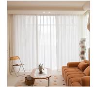 1 Panel Cortina de Ventana de Color Puro, Ventana de Privacidad Decorativas Drapes Translucidas Visillos Gasa para Dormitorio Sala de Estar Habitación, Ancho x Alto(White1,213x259cm(84x102in))
