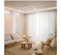 1 Panel Cortina de Ventana de Color Puro, Ventana de Privacidad Decorativas Drapes Translucidas Visillos Gasa para Dormitorio Sala de Estar Habitación, Ancho x Alto(White2,140x260cm(55x102in))