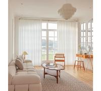 1 Panel Cortinas Suave Color Puro, Translucidas Visillos Ventana Privacidad Decorativas Vertical para Ventanas para Dormitorio Sala de Estar Comedor, Ancho x Alto(White,300x270cm(118x106in))