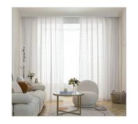 1 Panel Cortinas Translucidas Visillos, Color Puro Decorativas Ventana Privacidad Gasa Vertical para Ventanas para Dormitorio Sala De Estar Granja, Ancho x Alto(White,213x243cm(84x96in))
