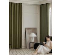 1 Panels 90-99% Cortina, Room-Darkening Energy-Saving Drapes Decorativa Thermal-Insulated Cold-and-Light-Blocking Ventana for Dormitorio Salón balcón, Ancho x Alto(Green,254x259cm(100x102in))