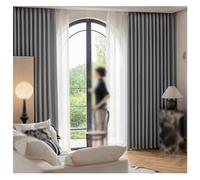 1 Pannello Doppio Strato Tenda Termica Oscurante ad Anelli con Velo, Oscuramento Stanza & Isolamento Tende in Tulle per Camera Soggiorno Home Theater, Larghezza x Altezza(Grey,150x200cm(59x79in))
