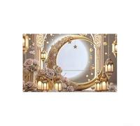 1 paño de pared de Ramadán, decoración de tela de poliéster para celebración de Ramadán (1)