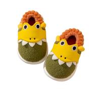 1-Pantuflas de Invierno para Niñas con Forro Polar Acolchado Cálido y Diseño de Animados para Bebés y Niños Pequeños en el (Green, 31.5 Little Child)