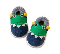 1-Pantuflas de Invierno para Niñas con Forro Polar Acolchado Cálido y Diseño de Animados para Bebés y Niños Pequeños en el (Green, 23 Toddler)