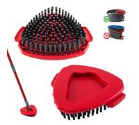 1 Paquete Cabezal de Cepillo de fregado Compatible con Vileda Turbo, cepillos de fregado giratorios, Cabezal de Repuesto para 1 Tanque, Cabezal de Cepillo rígido Triangular para Cocina y Azulejos