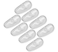 1 paquete de 100 pares de gafas de cristal transparente de silicona suave piezas de nariz almohadillas para la nariz Haga clic en 1,3 x 0,6 cm Elegante y popular Durable And Clever