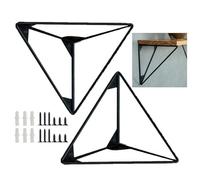 1 Paquete De 2 Soportes Para Estantes Metálicos,Soportes De Estanterias Pesados,Soporte De Estante Flotantes en Pared,Escuadras Baldas Triangular Para Hogar/oficina/jardín,black-20cm/7.9in