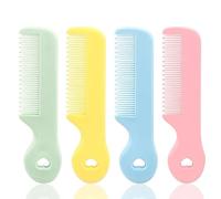 1 paquete de 4 cerdas redondas de colores para bebé, lindo peine de aseo para piel sensible del cuero cabelludo, para guardería, recién nacido, niña, niño, peine, bebé, cuidado del bebé y kits de