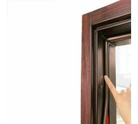 1 paquete de 6 metros de tira de silicona autoadhesiva para sellar juntas de puertas de entrada. Resistente al viento y al ruido. Material para rellenar huecos. Color marrón café. 6 m. Producto A.