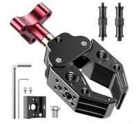 1 paquete de abrazadera de cangrejo de aleación de aluminio con perno de 1/10.2 cm y 3/20.3 cm para cámara de acción 13 para INSTA360 X4 DSLR Rig LED Light Monitor Mic Studio Fotografía Negro