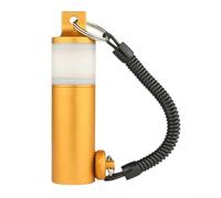 1 paquete de anillo vibrador de buceo luminoso con correa de mano, luz de señal de agitar para brillar para cueva y buceo nocturno, aleación de aluminio 6061 (naranja)