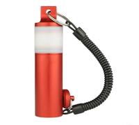 1 paquete de anillo vibrador de buceo luminoso con correa de mano, luz de señal de agitar para brillar para cueva y buceo nocturno, aleación de aluminio 6061 (rojo)