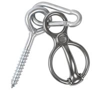 1 paquete de anillos de corbata para caballos, accesorios de entrenamiento de caballos de acero inoxidable, accesorios de entrenamiento de caballos resistentes y suministros para atar y retraer