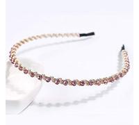 1 paquete de aro de cristal antideslizante enrollado a mano para el pelo de temperamento simple con cuentas de diamante de agua tarjeta para el pelo elegante tocado de cuerda delicados adornos para el
