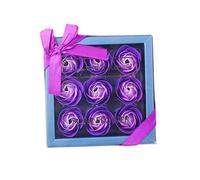 1 paquete de bañera floral de color flores pétalos de flores con forma de rosa dulce juego de regalo para el día de la madre púrpura