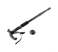 1 paquete de bastones plegables ajustables de aleación de aluminio de 53 a 110 cm para caminar con puntas antideslizantes para senderismo, camping, viajes al aire libre, rojo (negro)