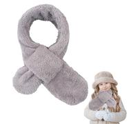 1 Paquete de Bufanda para Niños, Bufanda de Felpa para Niños, Bufanda de Felpa para Niñas, Bufanda de Felpa de Color Sólido, Bufanda de Felpa Cálida, Bufanda de Felpa Gruesa (Gris)