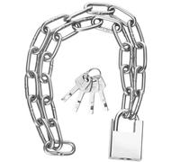 1 paquete de candado de cadena para bicicleta, cadena de seguridad, candado para motocicleta, cadena de acero inoxidable con candado y llave para garaje, puerta, valla, candado para scooter