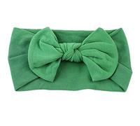 1 paquete de diadema de bebé de color sólido agradable al tacto elástica suave diadema de nailon lindo lazo para bebé (color: verde)