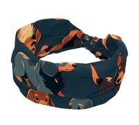 1 paquete de diademas para mujer, antideslizantes, elásticas, deportivas, para mujer, diadema de tela suave para entrenamiento, yoga, accesorios para el cabello, lindo perrito-101