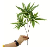 1 Paquete de Dracaena Reflexa Artificial Cabezas, Planta Falsa de Bambú para Interior y Exterior, Decoración DIY en Macetas para Baños, o Rellenos de Jardinería