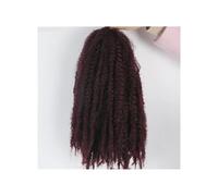 1 paquete de extensiones de cabello trenzado sintético afro rizado de 18 pulgadas con trenzas Marley Twist Wear and Go(99j Color)