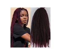 1 paquete de extensiones de cabello trenzado sintético afro rizado de 18 pulgadas con trenzas Marley Twist Wear and Go(1B Bug Color)
