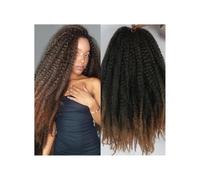 1 paquete de extensiones de cabello trenzado sintético afro rizado de 18 pulgadas con trenzas Marley Twist Wear and Go(1B 27 Color)
