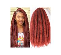1 paquete de extensiones de cabello trenzado sintético afro rizado de 18 pulgadas con trenzas Marley Twist Wear and Go(350 Color)