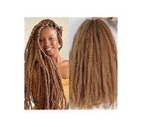1 paquete de extensiones de cabello trenzado sintético afro rizado de 18 pulgadas con trenzas Marley Twist Wear and Go(27 Color)