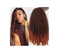1 paquete de extensiones de cabello trenzado sintético afro rizado de 18 pulgadas con trenzas Marley Twist Wear and Go(1B 350 Color)