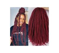 1 paquete de extensiones de cabello trenzado sintético afro rizado de 18 pulgadas con trenzas Marley Twist Wear and Go(Bug Color)