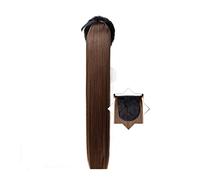 1 paquete de extensiones de pelo largo y recto con cordón, extensiones de pelo sintéticas, para uso diario en fiestas, para mujeres (03,85 cm)