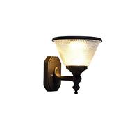 1 Paquete de Faroles Solares Led de 3 W con Pantalla de Policarbonato, Aplique de Pared Led Exterior con Sensor Crepuscular, Faroles de Pared de Aluminio Resistentes Al Óxido E Impermeables, 3 Modos d