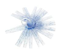 1 Paquete de Galgas de Espesores de Plástico, Herramientas de Medición de Espesor de 0,05-3 Mm, Galgas de Espesores 25 en 1 para Medir Espacios