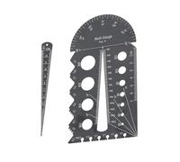 1 paquete de herramienta de ingeniería mecánica de calibre de tornillo de rosca métrica y británica de acero inoxidable para artesanos profesionales calibre de rosca británico