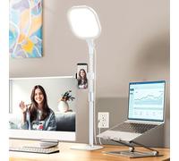 1 Paquete de iluminación de videoconferencia para reuniones de Zoom, Anillo de luz para Escritorio con Soporte Flexible