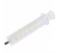 1 paquete de jeringas de vidrio con tapas, jeringa de vidrio reutilizable Luer Lock de 100 ml, inyector de metal Luer Lock para laboratorio