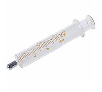 1 paquete de jeringas de vidrio con tapas, jeringa de vidrio reutilizable Luer Lock de 30 ml, inyector de metal Luer Lock para laboratorio