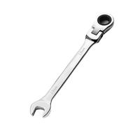 1 paquete de llave combinada de trinquete de cabeza flexible de 13 mm, 72 dientes, construcción Cr-V, chapado en cromo