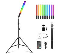 1 paquete de luz LED RGB para fotografía, luz LED a todo color 2500 K-6500 K, CRI95+, color completo, brillo ajustable 0 - 100 %, para TikTok, Vlog, YouTube, fotografía