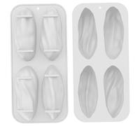 1 paquete de moldes de silicona antiadherentes de grado alimenticio con forma de pistacho, molde de silicona para chocolate para hornear, dulces, hacer jabón, liberar, blanco