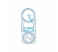 1 paquete de plantilla de dibujo geométrico, regla de medición de plástico multifuncional para artistas, diseñadores, escuela, varios colores