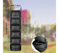 1 Paquete, Macetas Colgantes para Plantas de Interior y Exterior, Macetero para o Barandilla, Jardín Vertical Mejorado con 6 Bolsillos, Regalo Ideal para Amantes de las Plantas