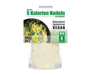 1 paquete | Pasta 5 calorías 250g | Pasta a base de algas | Sin gluten y vegano | Bajo en carbohidratos | Schultz y König