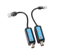 1 par 10/100 Mbps 1 Canal IP Pasivo Red Transmisor Receptor Extensor Coaxial para Cámara IP NVR 220 M Distancia de Transmisión Extensión de Cámara de Vigilancia